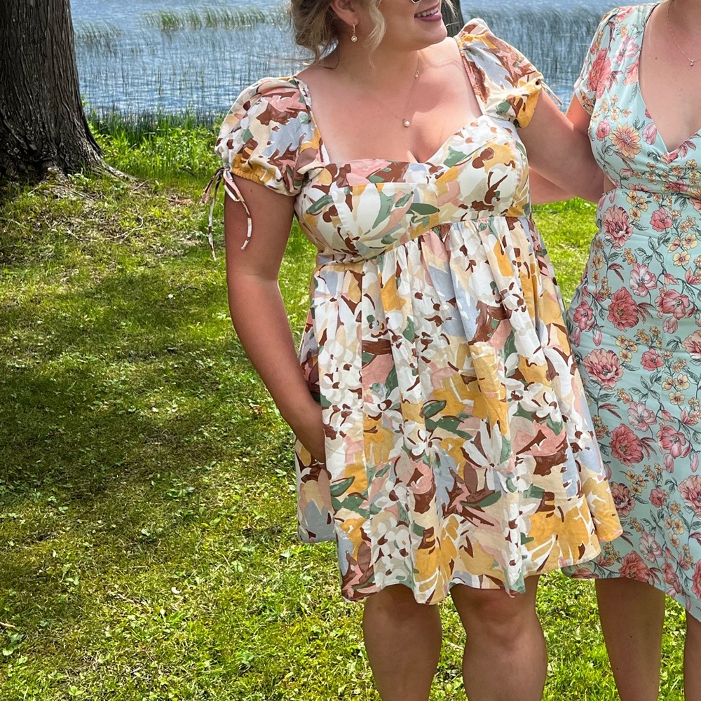 Babydoll puff sleeve dress from abercrombie
